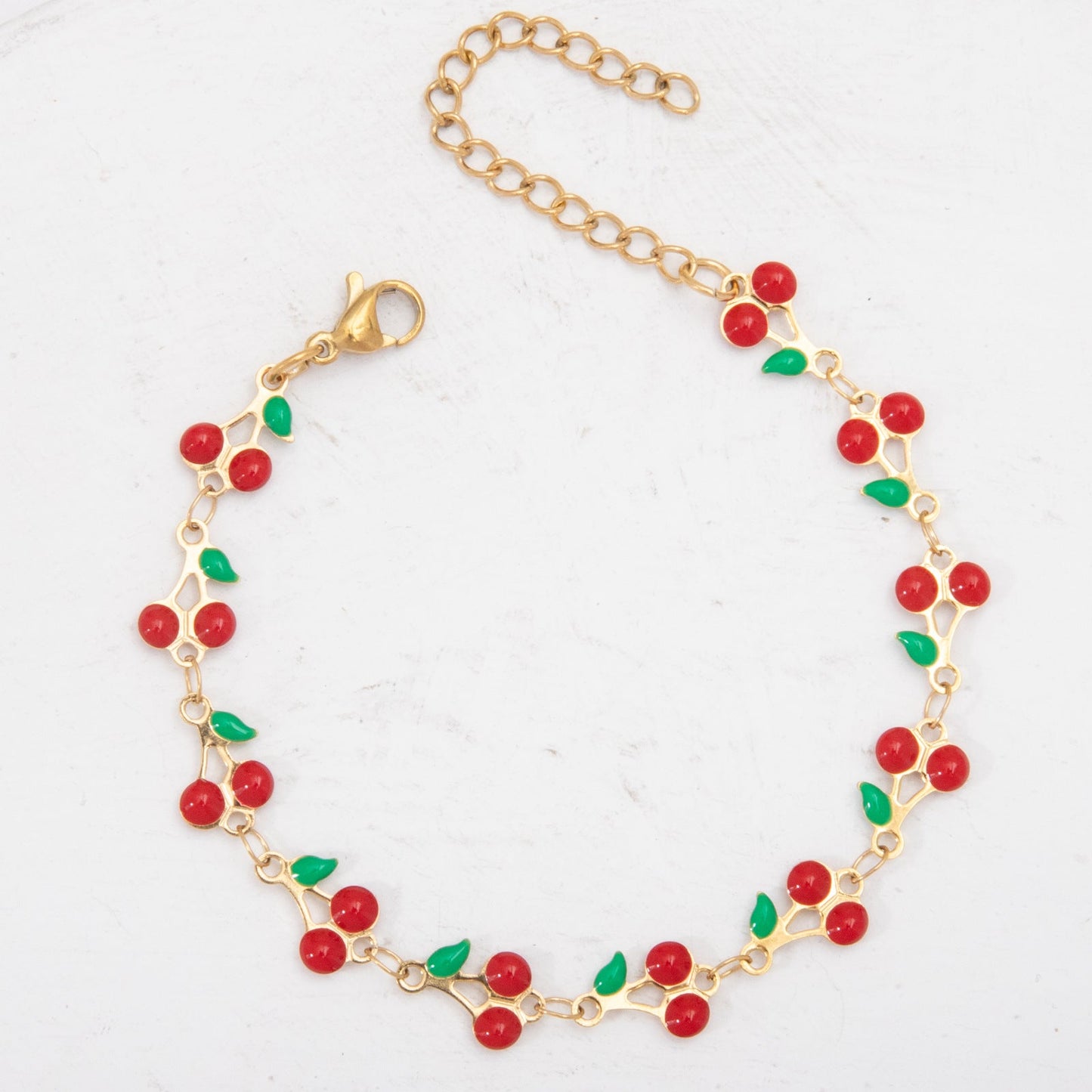 Gelang Ceri Berlapis Emas 18K – Kalung Kaki, Kalung, Rantai Pinggang & Aksesoris Grosir perhiasandirect