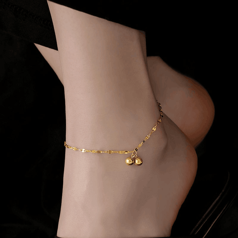 Grosir Gelang Kaki Wanita Vintage dengan Liontin Lonceng - Tidak Kusam, Cocok untuk Hadiah! - 我的商店