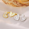 1 Pasang Anting Lucu Bentuk Hati – Cangkang & Emas 18K, Anti Karat