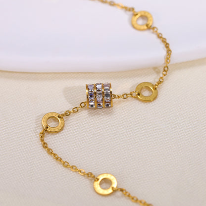 Gelang Berlian Romawi untuk Wanita – Bangle Emas Vintage, Perhiasan Aksesori Elegan - 我的商店