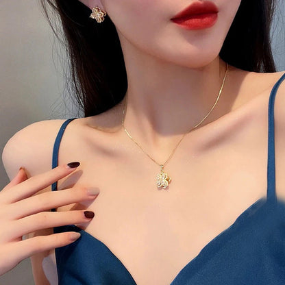 Wanita Four Leaf Clover Kalung - tahan kalung emas kalung kalung elegan perhiasan 我的商店