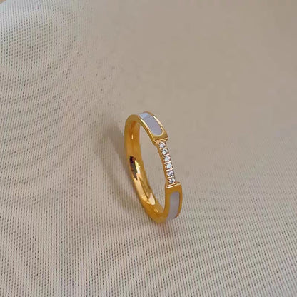 Grosir Cincin Berlian Kerang untuk Wanita – Cincin Emas, Anti Karat & Hipoalergenik, Aksesoris Perhiasan - 我的商店