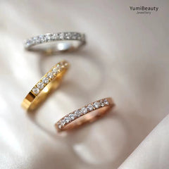 Cincin Wanita - Perhiasan Stainless Steel dengan Berlian, Aksesoris Elegan, Grosir Harga Terbaik