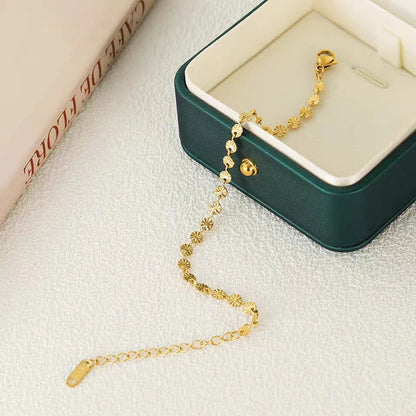 Grosir Gelang Wanita Stainless Steel Motif Kelopak Bunga - Trendi & Tidak Kusam! - 我的商店
