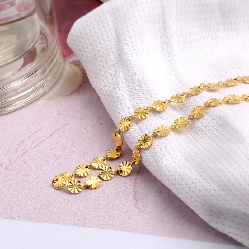 Grosir Gelang Wanita Stainless Steel Motif Kelopak Bunga - Trendi & Tidak Kusam! - 我的商店