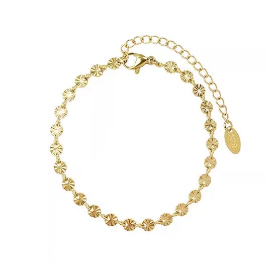 Grosir Gelang Wanita Stainless Steel Motif Kelopak Bunga - Trendi & Tidak Kusam! - 我的商店