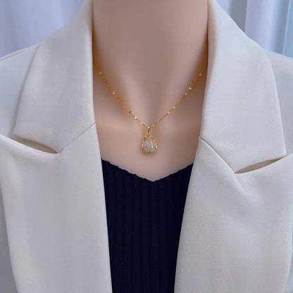 Kalung Bunga Tulip Wanita - Liontin Emas Anti Kusam dengan Rantai Elegan - 我的商店