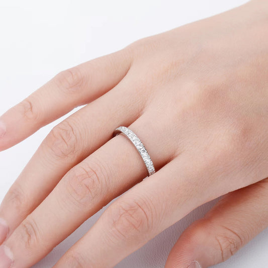 Cincin Berlian Pasangan Anti Pudar - Singsing Emas & Stainless Silver | Perhiasan Hadiah Elegan - 我的商店