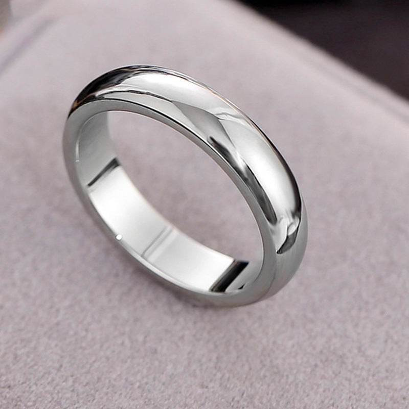Cincin Dome untuk Wanita - Perhiasan Stainless Steel Lapisan Emas 18k | Aksesoris Pasangan Harian Murah dan Elegan - 我的商店