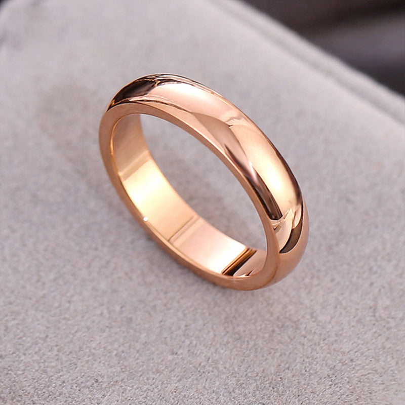 Cincin Dome untuk Wanita - Perhiasan Stainless Steel Lapisan Emas 18k | Aksesoris Pasangan Harian Murah dan Elegan - 我的商店
