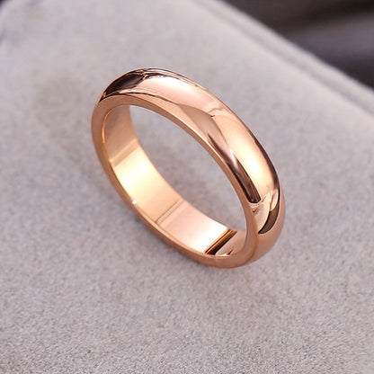Cincin Dome untuk Wanita - Perhiasan Stainless Steel Lapisan Emas 18k | Aksesoris Pasangan Harian Murah dan Elegan - 我的商店