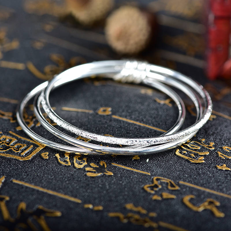 Set Gelang Bangle Emas 3 Pcs untuk Wanita – Perhiasan Stainless Steel Elegan, Hipoalergenik & Anti Luntur - 我的商店