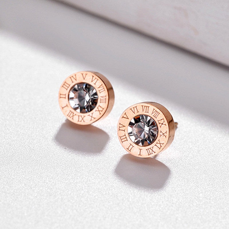 Anting Zirconia Wanita - Stainless Steel Hypoallergenic, Tidak Mudah Pudar & Elegan - 我的商店
