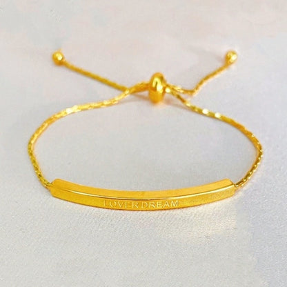 Gelang Hati Wanita - Stainless Steel Emas Anti Kusam, Aksesoris Perhiasan Elegan - 我的商店