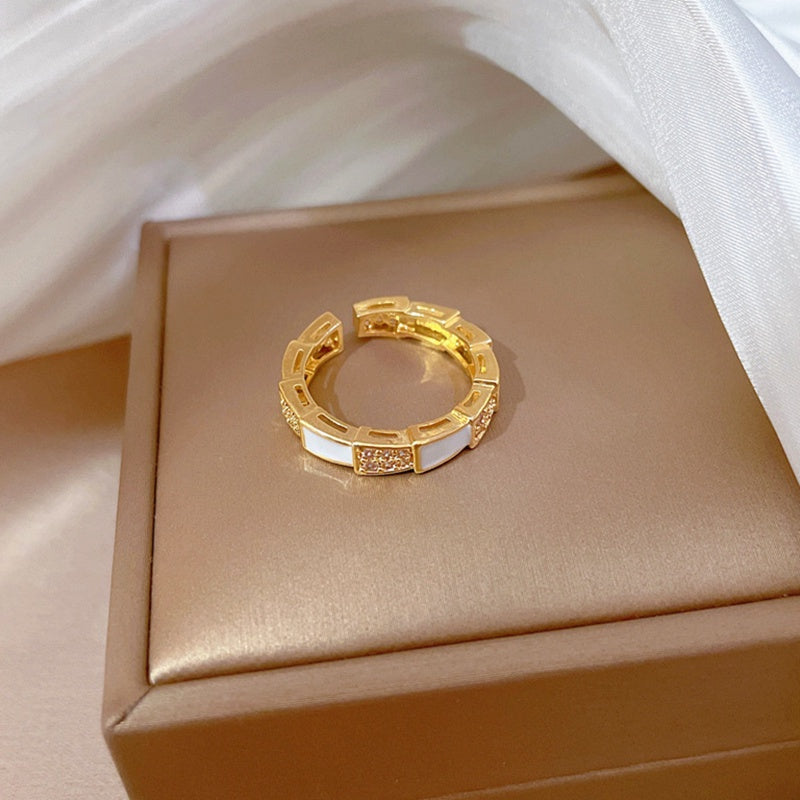 Cincin Wanita Bambu Adjustable - Emas, Tidak Kusam, Elegan & Cocok untuk Setiap Ukuran Jari! - 我的商店