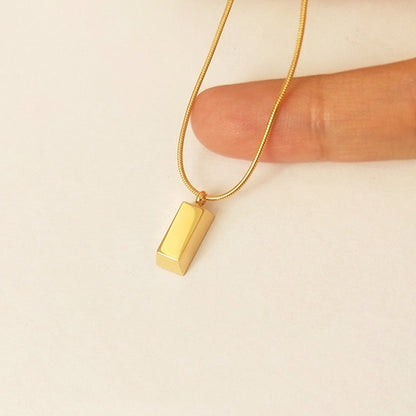 Kalung 18k Gold Nugget untuk Wanita - Rantai Klavikula Stainless Steel Anti Karat | Perhiasan Elegan dan Tahan Lama - 我的商店
