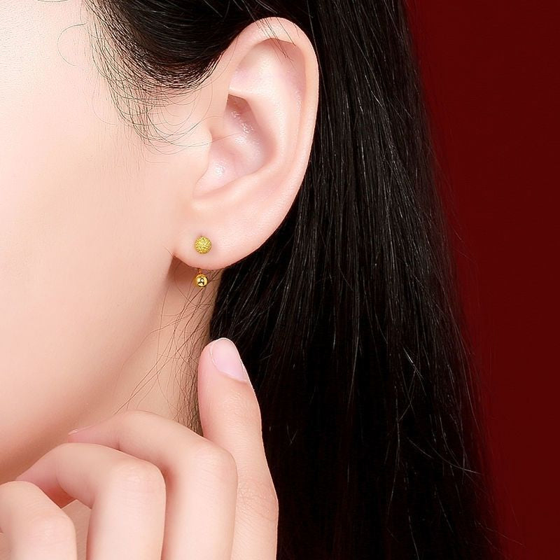 Anting Stud Manik Lapisan Emas 18k untuk Wanita - Perhiasan Stainless Steel | Aksesoris Fashion Murah dan Elegan - 我的商店