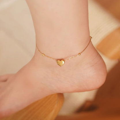 Kalung Hati Titanium 18K Emas Wanita Desain Minimalis Elegan perhiasandirect