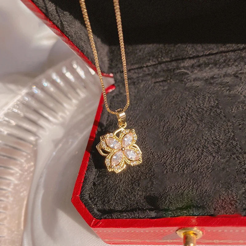 Wanita Four Leaf Clover Kalung - tahan kalung emas kalung kalung elegan perhiasan 我的商店