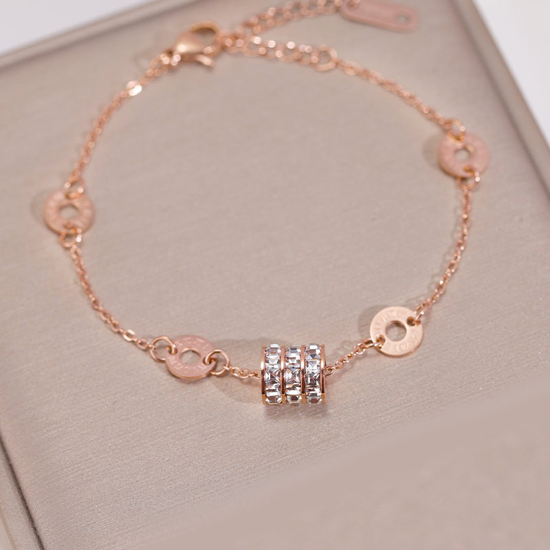 Gelang Berlian Romawi untuk Wanita – Bangle Emas Vintage, Perhiasan Aksesori Elegan - 我的商店