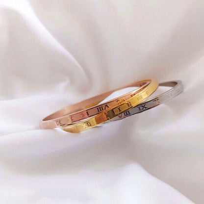 Gelang Wanita Angka Romawi - Tidak Kusam & Tidak Pudar, Elegan & Cocok untuk Hadiah! - 我的商店
