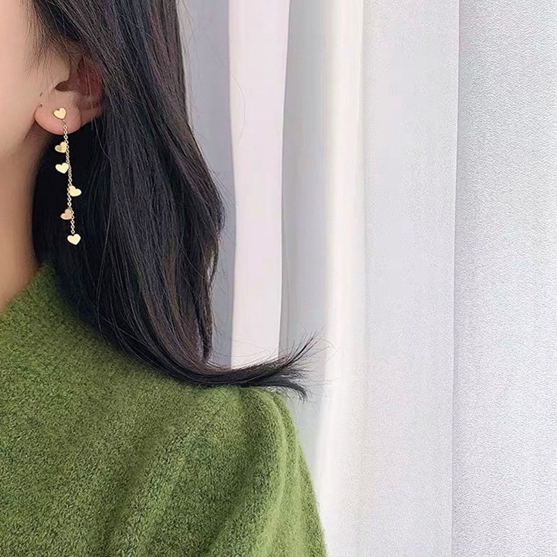 Anting Hati Pembawa Keberuntungan - Emas Stainless Steel Hypoallergenic untuk Wanita - 我的商店
