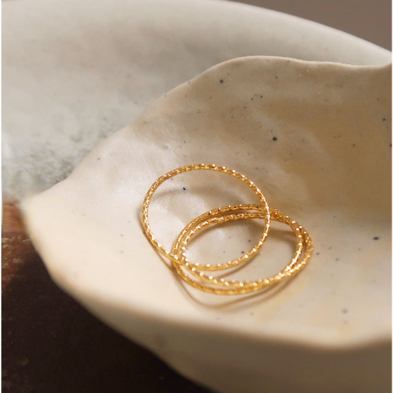 Cincin Couple Vintage Wanita - Perhiasan Stainless Steel Emas Anti Kusam, Hadiah Spesial, Grosir Harga Terbaik - 我的商店