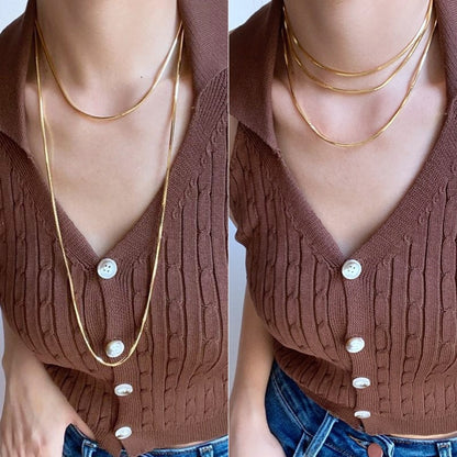 Grosir Kalung Panjang Stainless Steel – Perhiasan Fashion Anti Karat, Aksesoris Harian & Hadiah Keberuntungan - 我的商店