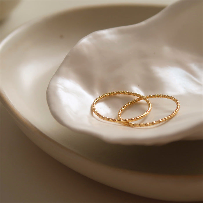 Cincin Couple Vintage Wanita - Perhiasan Stainless Steel Emas Anti Kusam, Hadiah Spesial, Grosir Harga Terbaik - 我的商店
