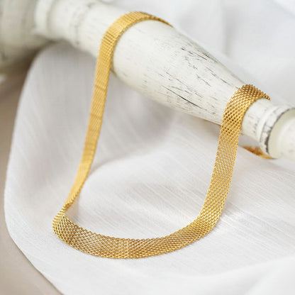 Gosir 18k Gold Plated Chain Necklace for Women Stainless Steel Jewelry Daily Non Tarnish Accessories for Girls Birthday Gift - 我的商店