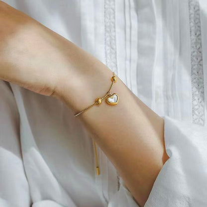 Gelang Wanita - Stainless Steel Emas 18K Anti Kusam, Aksesoris Fashion Elegan - 我的商店
