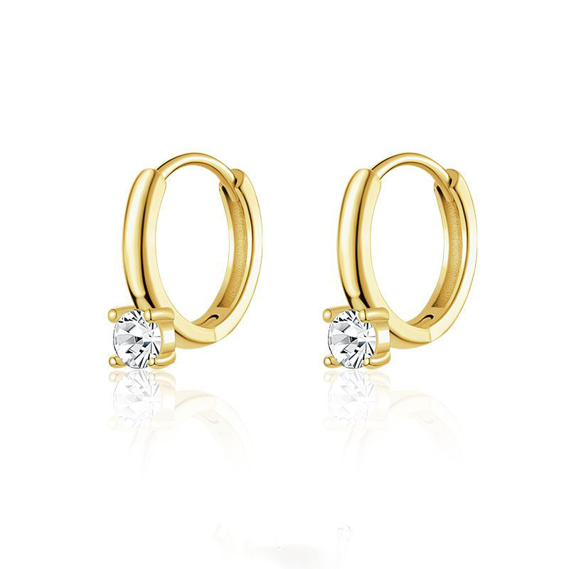 Anting Berlian Wanita - Emas Hypoallergenic Gantung, Aksesoris Mewah & Aman untuk Kulit - 我的商店