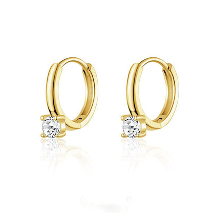 Anting Berlian Wanita - Emas Hypoallergenic Gantung, Aksesoris Mewah & Aman untuk Kulit - 我的商店