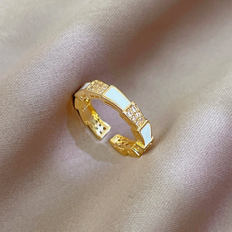 Cincin Wanita Bambu Adjustable - Emas, Tidak Kusam, Elegan & Cocok untuk Setiap Ukuran Jari! - 我的商店