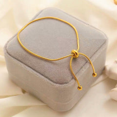 Gelang Wanita Stainless Steel Lapis Emas 18K - Minimalis, Elegan & Awet!