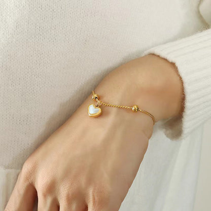 Gelang Wanita - Stainless Steel Emas 18K Anti Kusam, Aksesoris Fashion Elegan - 我的商店