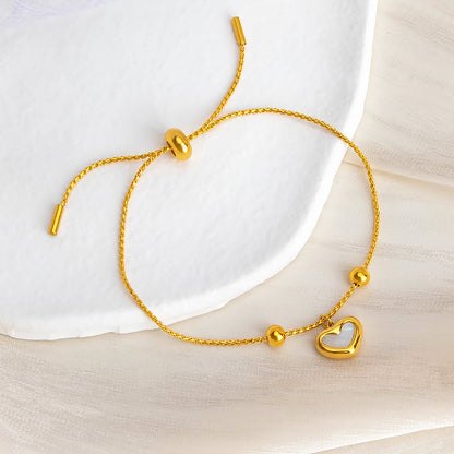 Gelang Wanita - Stainless Steel Emas 18K Anti Kusam, Aksesoris Fashion Elegan - 我的商店