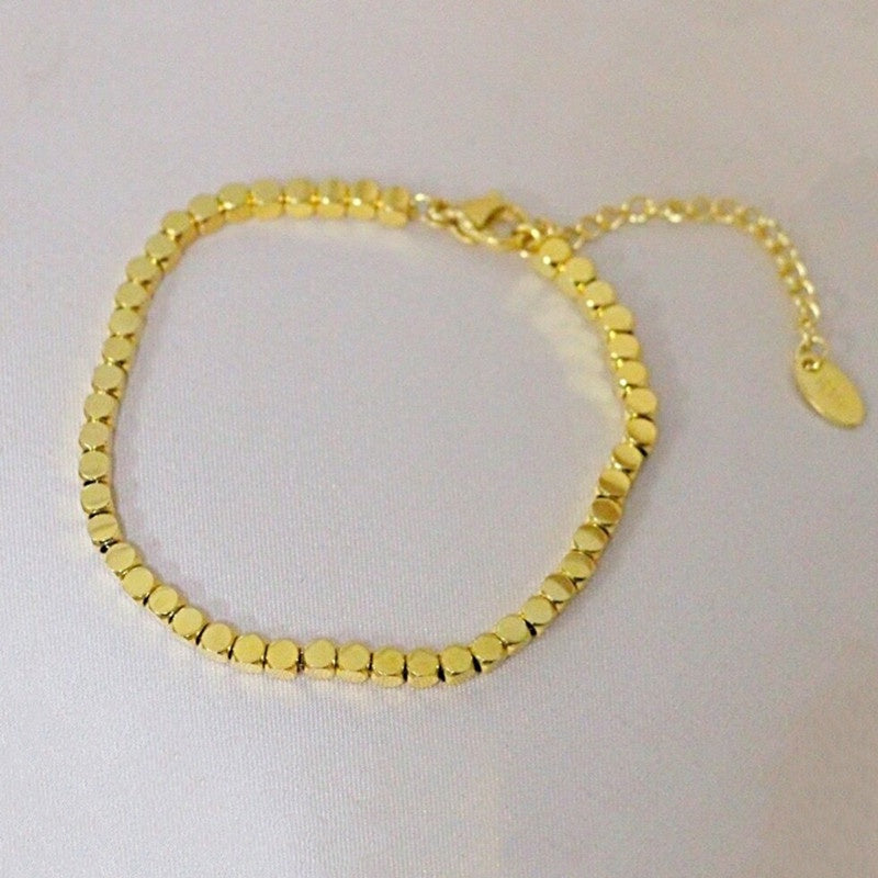 Gelang Hati Wanita - Stainless Steel Emas Anti Kusam, Aksesoris Perhiasan Elegan - 我的商店