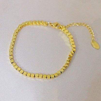 Gelang Hati Wanita - Stainless Steel Emas Anti Kusam, Aksesoris Perhiasan Elegan - 我的商店