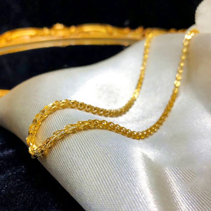 Kalung Choker Wanita Phoenix Tail - Stainless Steel Lapis Emas, Elegan & Cocok untuk Hadiah! - 我的商店