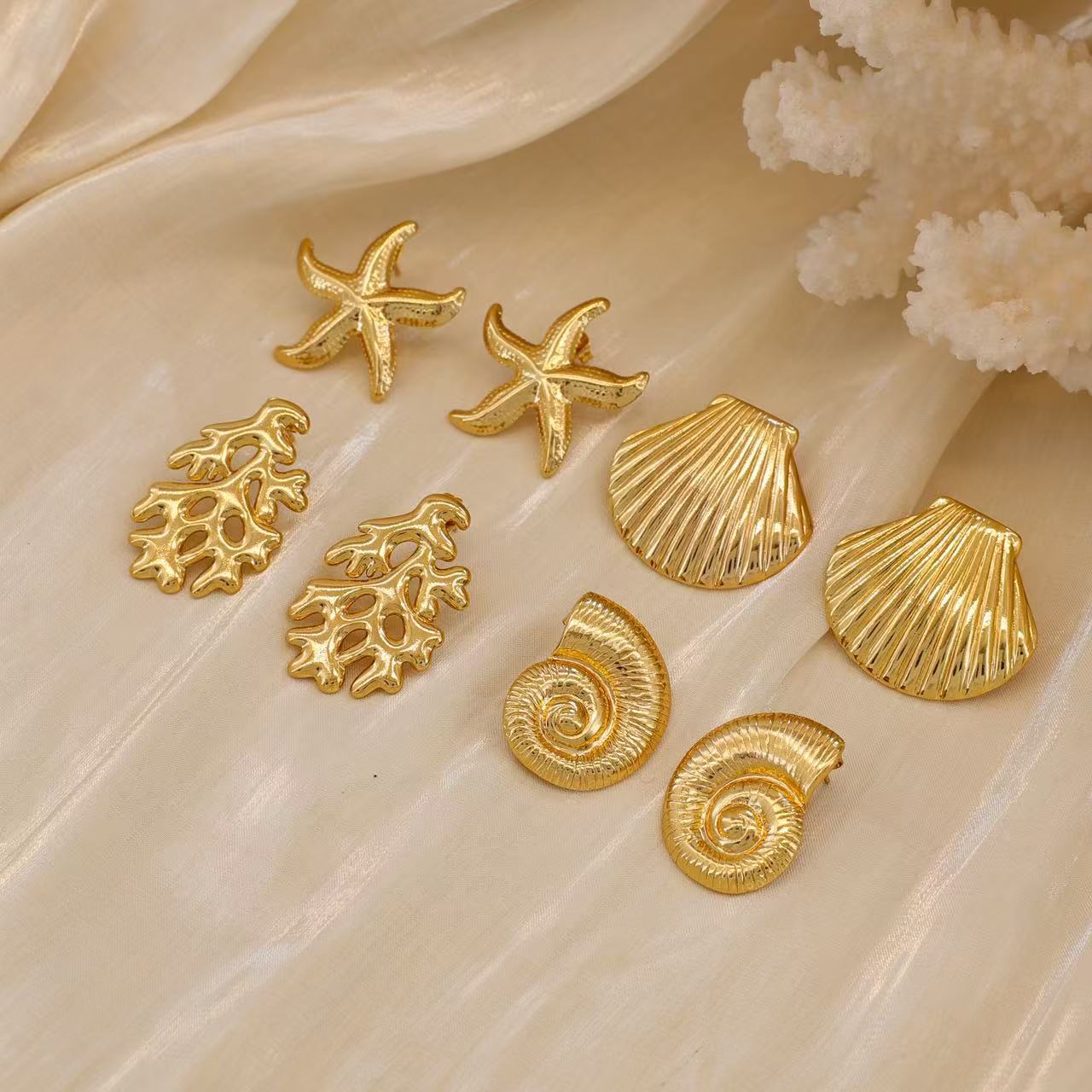 Anting Bintang Laut Stainless Steel Wanita - Gaya Laut Musim Panas yang Elegan Grosir perhiasandirect
