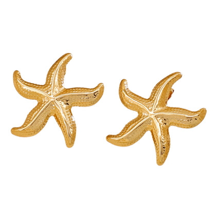 Anting Bintang Laut Stainless Steel Wanita - Gaya Laut Musim Panas yang Elegan Grosir perhiasandirect