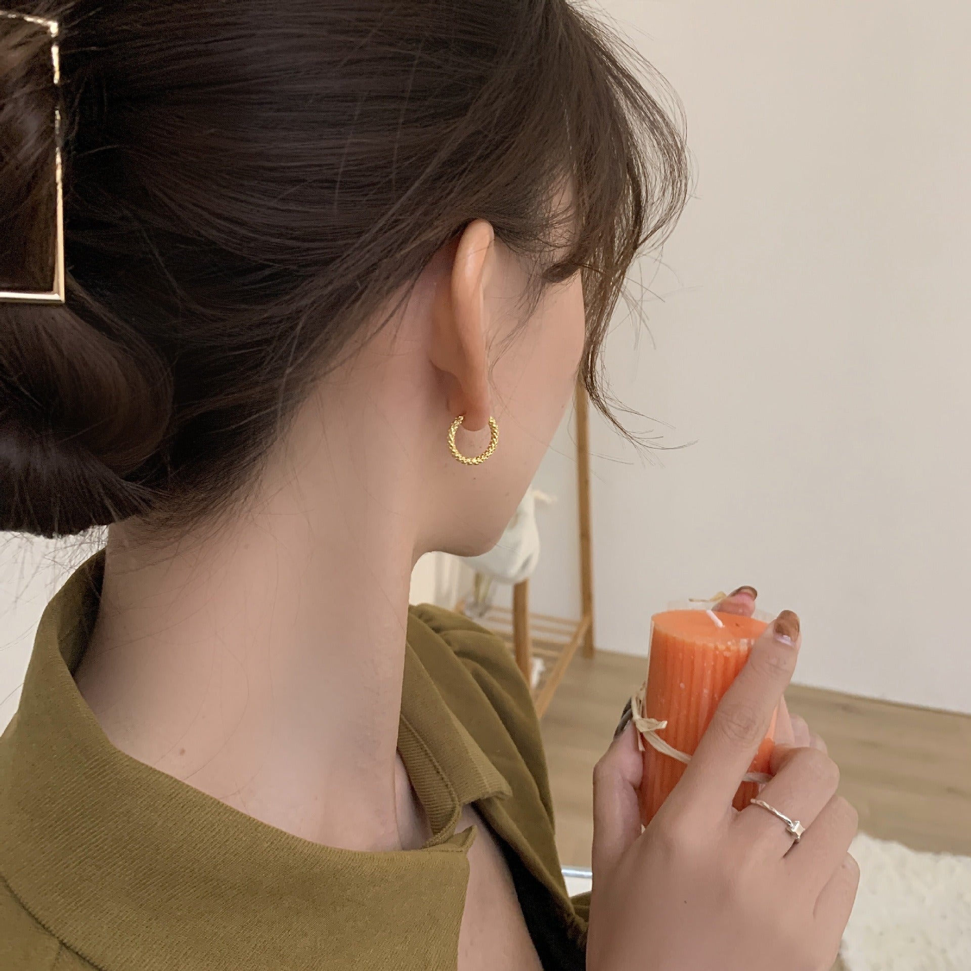 Anting Geometris Langit Berbintang – Titanium Korea, Tidak Memudar perhiasandirect