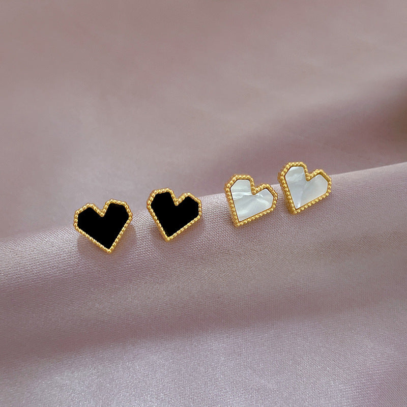 Anting Hati Titanium – Gaya Sederhana & Kasual, 1 Pasang perhiasandirect