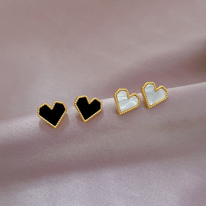 Anting Hati Titanium – Gaya Sederhana & Kasual, 1 Pasang perhiasandirect