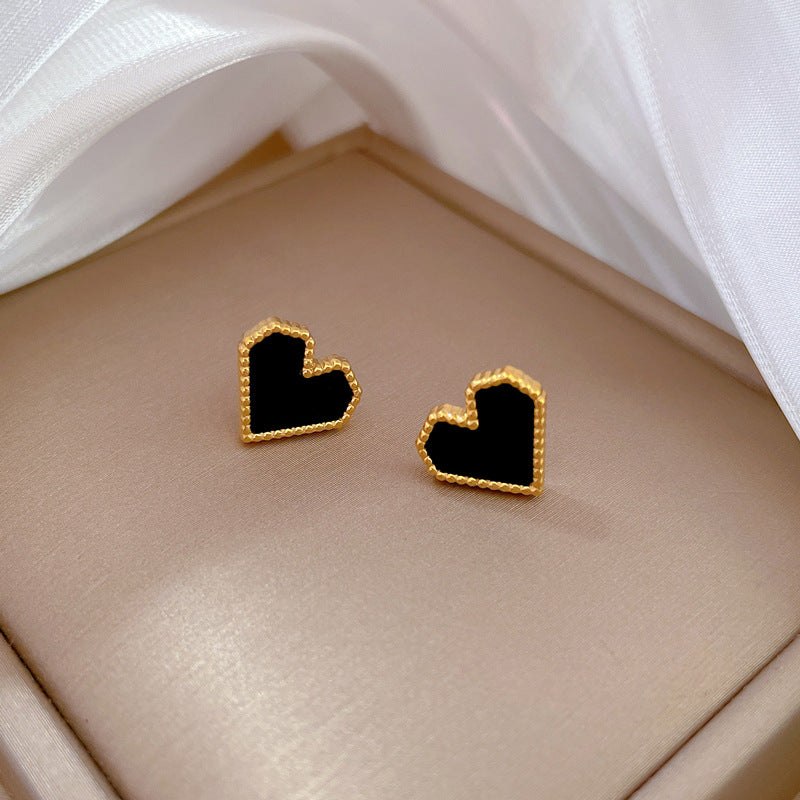 Anting Hati Titanium – Gaya Sederhana & Kasual, 1 Pasang perhiasandirect