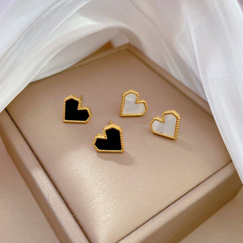 Anting Hati Titanium – Gaya Sederhana & Kasual, 1 Pasang perhiasandirect