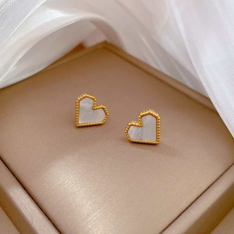 Anting Hati Titanium – Gaya Sederhana & Kasual, 1 Pasang perhiasandirect