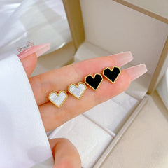 Anting Hati Titanium – Gaya Sederhana & Kasual, 1 Pasang
