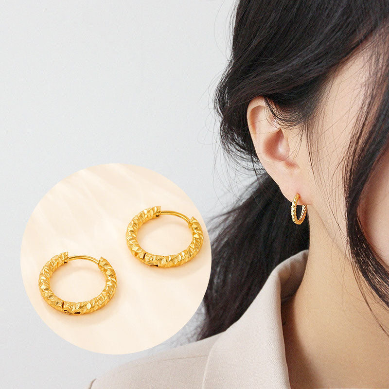 Anting Hoop Wanita – Stainless Steel Elegan, Anti Kusam & Bisa Personalisasi5